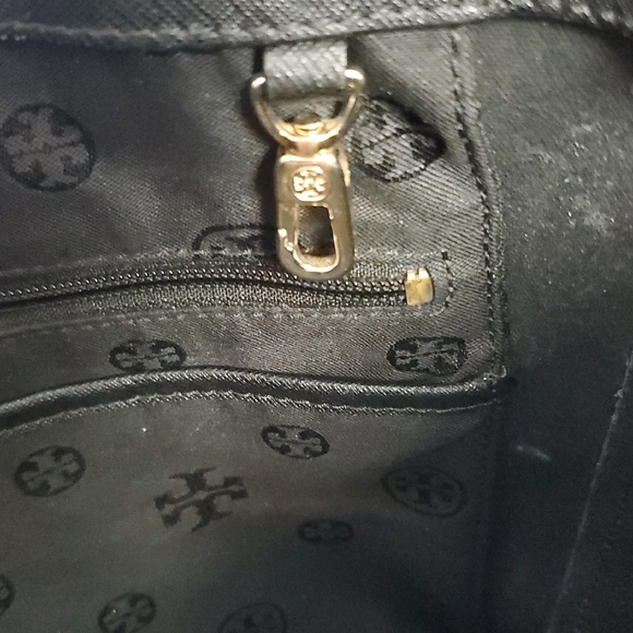 Tory Burch Black Tote Bag with Gold Accents - Picture 8 of 16
